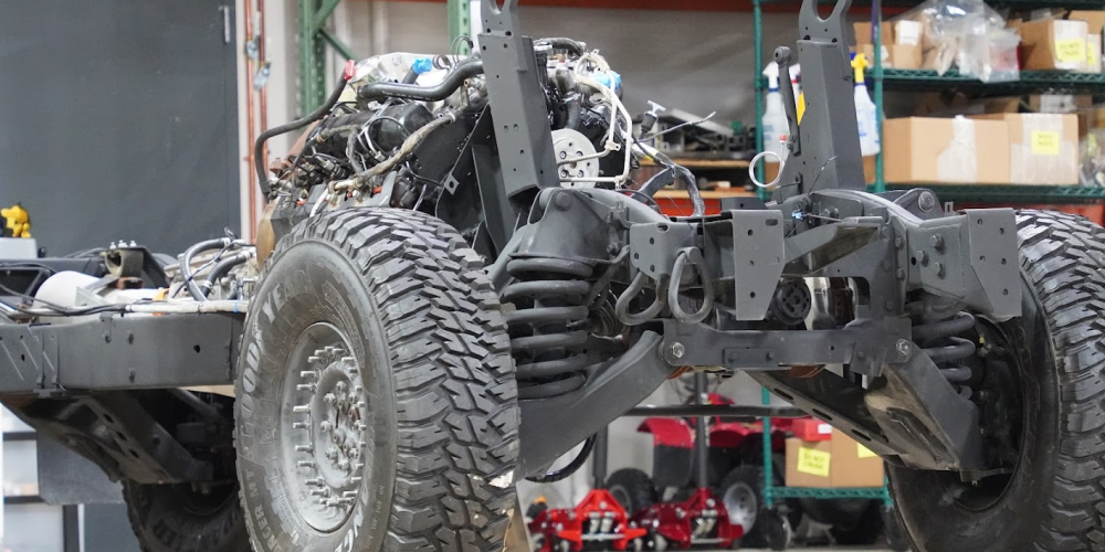 humvee frame with body removed
