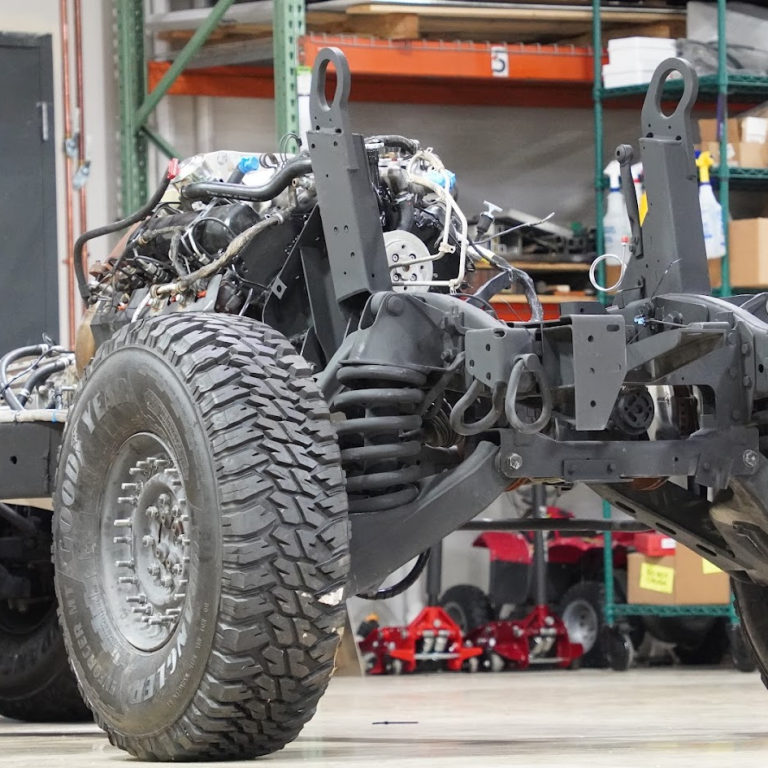 humvee frame with body removed