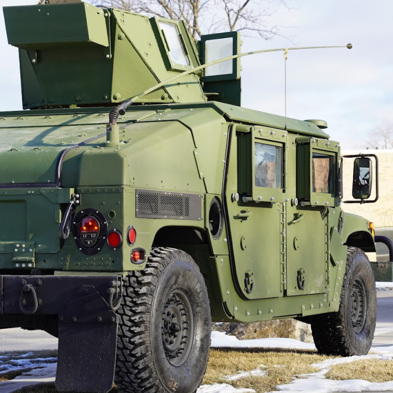 humvee with standard threat armor