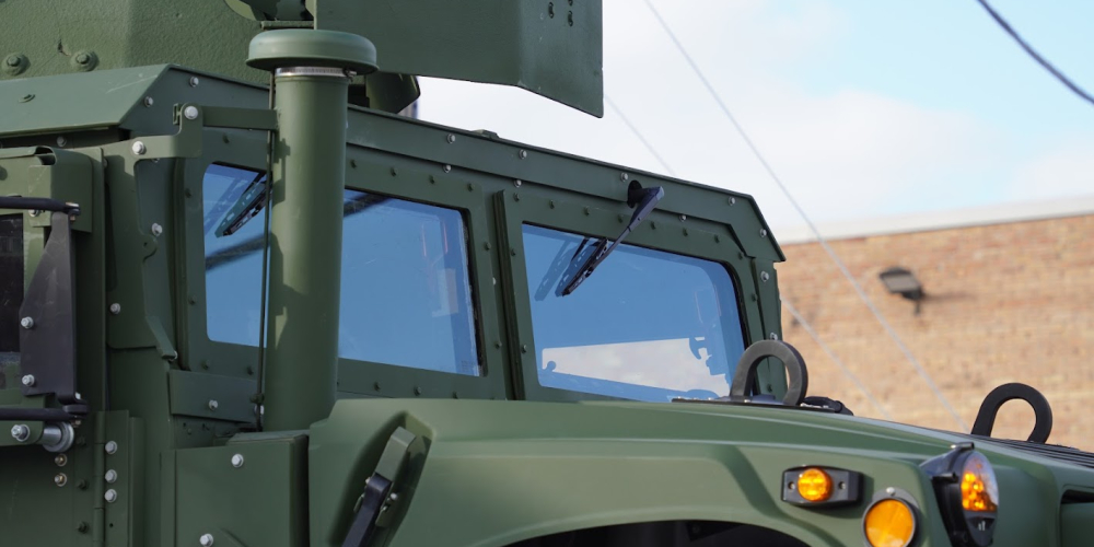 armored humvee windshield