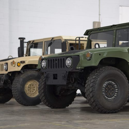 restored m1123 and m1151 humvees